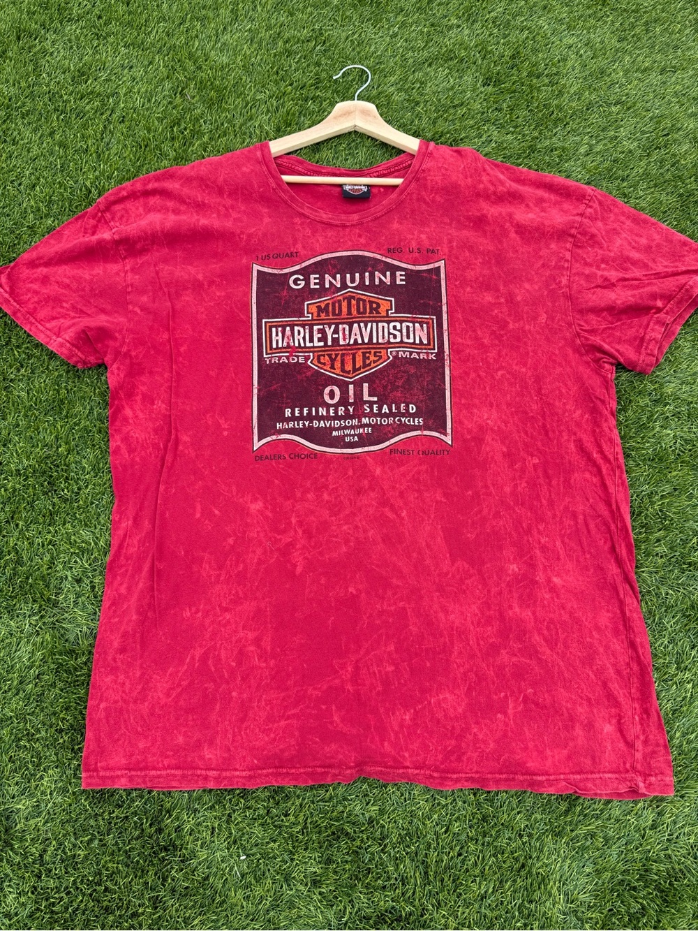 Harley-Davidson Crystal River Red Distressed Logo Short Sleeve Tee -2XL